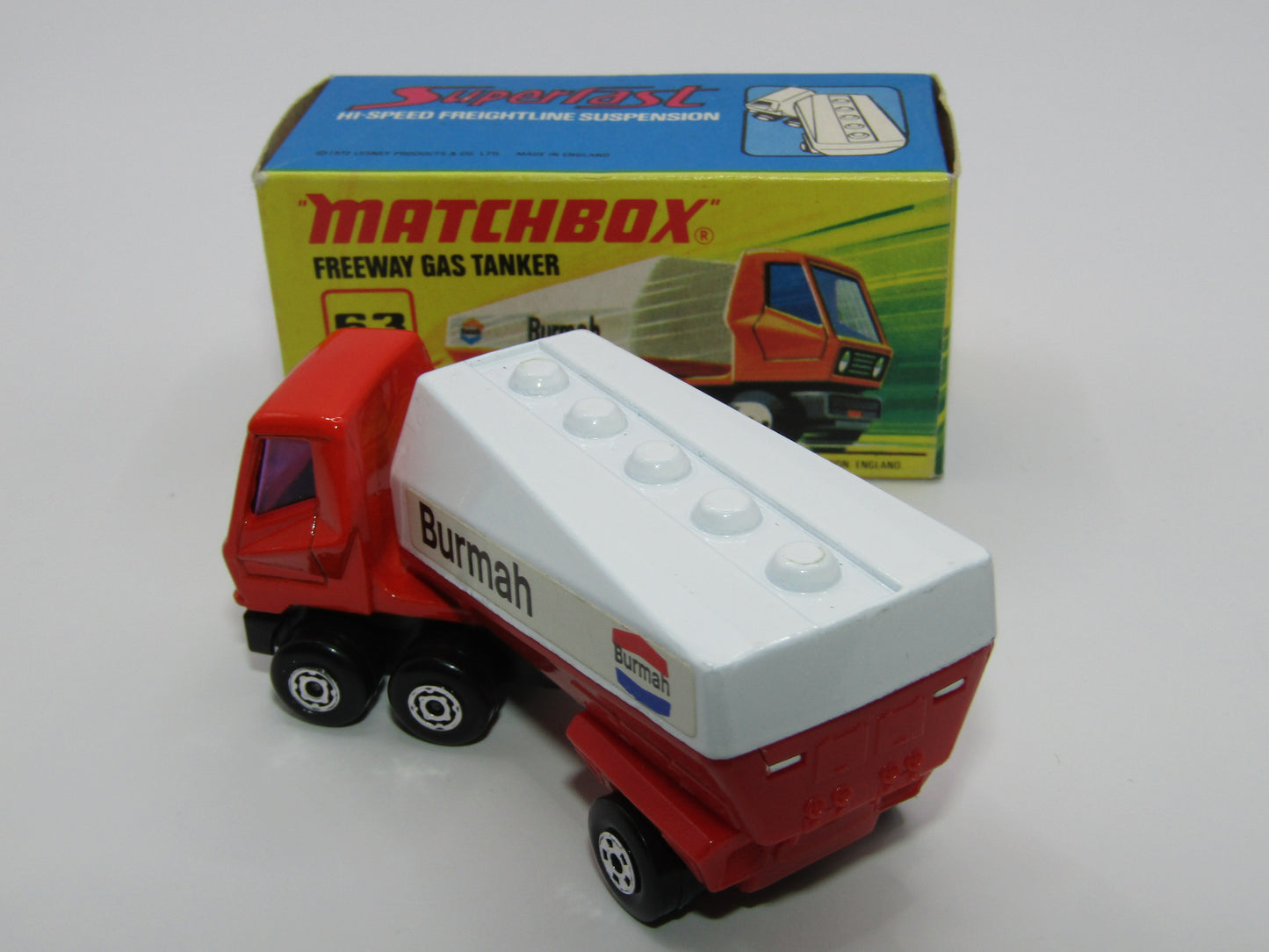 Matchbox Superfast 63B Freeway Gas Tanker Burmah Label to the Left