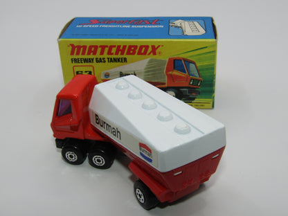 Matchbox Superfast 63B Freeway Gas Tanker Burmah Label to the Left