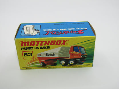 Matchbox Superfast 63B Freeway Gas Tanker Burmah Label to the Left