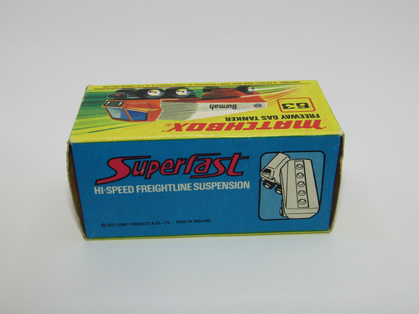 Matchbox Superfast 63B Freeway Gas Tanker Burmah Label to the Left