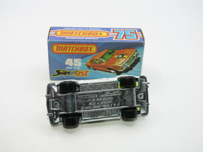 Matchbox Superfast 45B BMW 3.0 CSL White Yellow Roof Light Polizei RARE