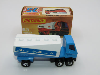 Matchbox Superfast 63B Freeway Gas Tanker Blue ARAL