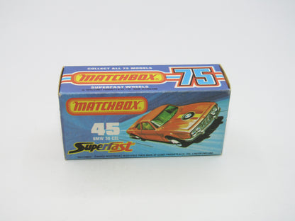 Matchbox Superfast 45B BMW 3.0 CSL White Yellow Roof Light Polizei RARE