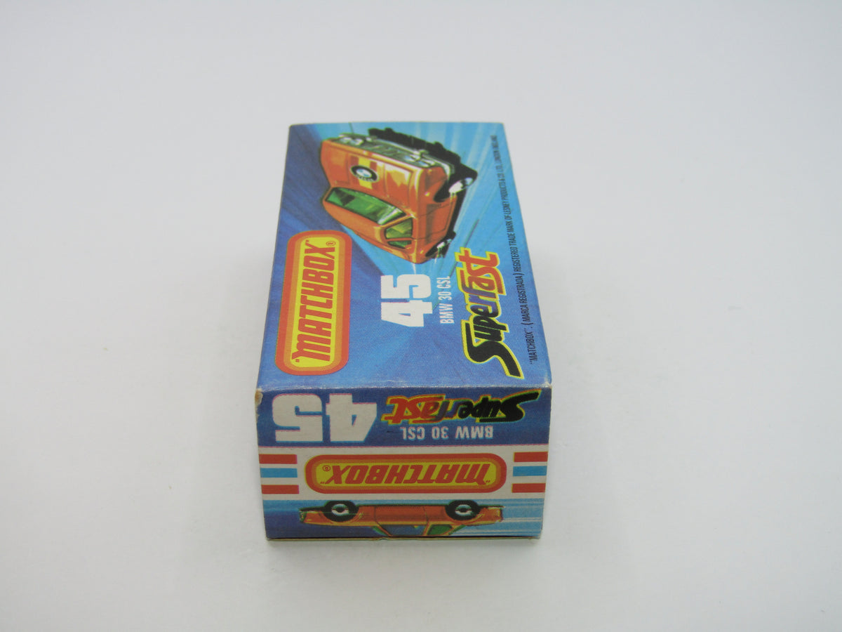Matchbox Superfast 45B BMW 3.0 CSL White Yellow Roof Light Polizei RARE
