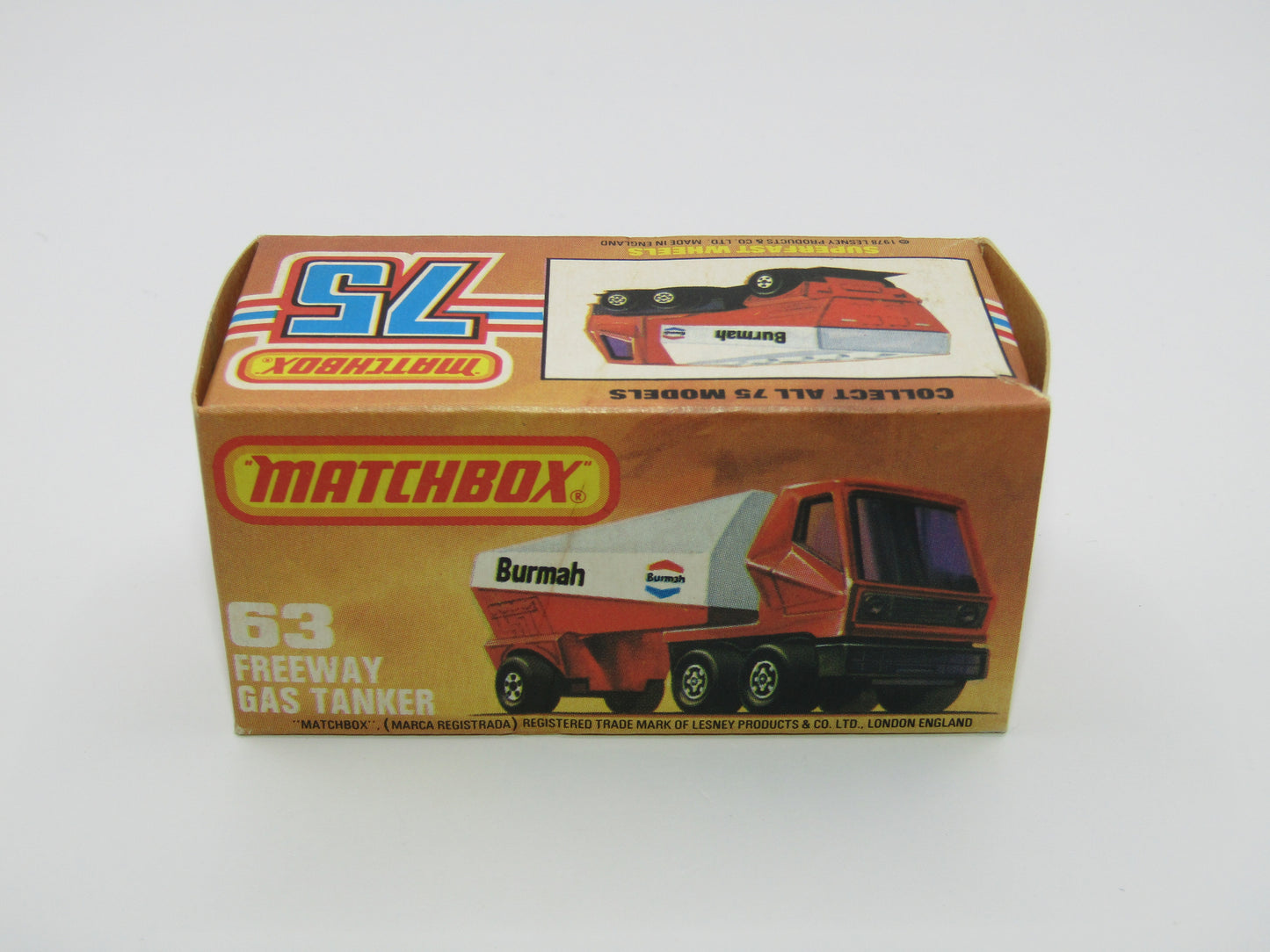 Matchbox Superfast 63B Freeway Gas Tanker Blue ARAL
