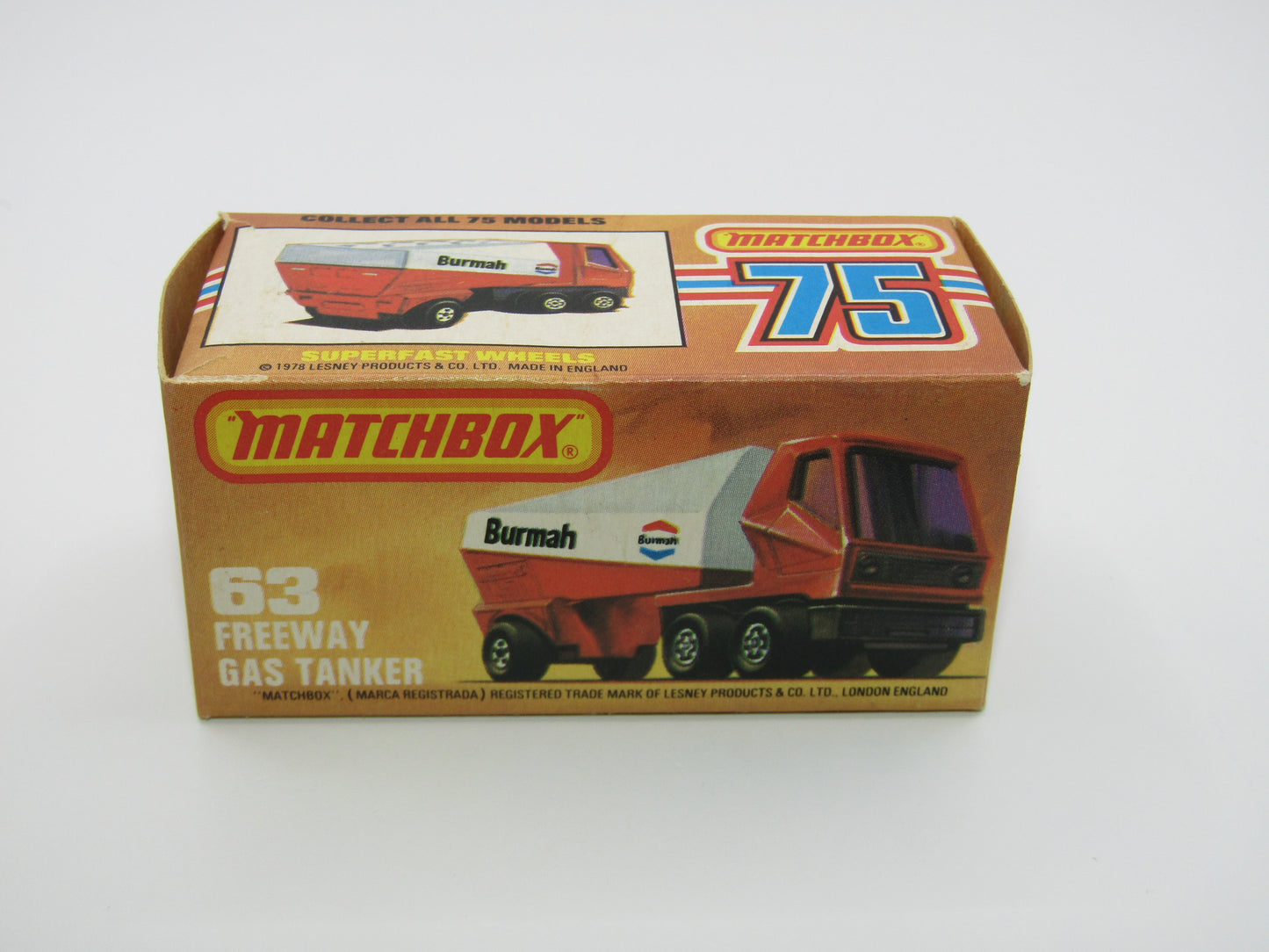 Matchbox Superfast 63B Freeway Gas Tanker Blue ARAL