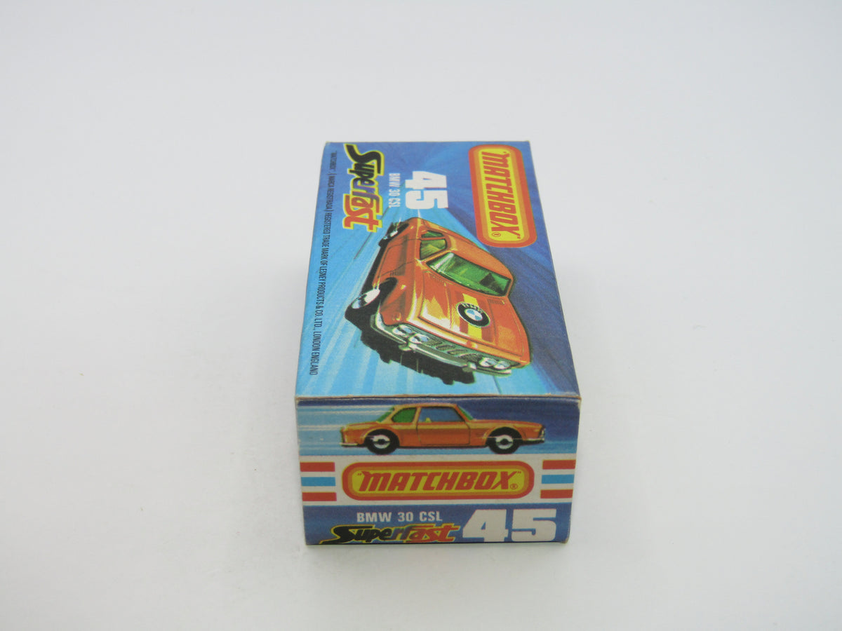 Matchbox Superfast 45B BMW 3.0 CSL White Yellow Roof Light Polizei RARE