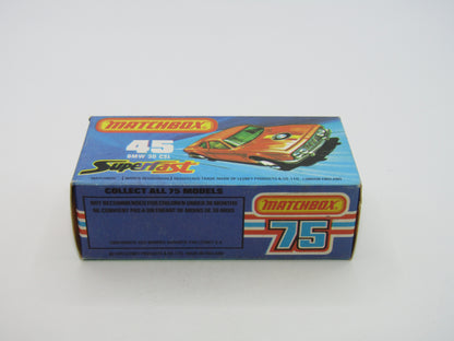 Matchbox Superfast 45B BMW 3.0 CSL White Yellow Roof Light Polizei RARE