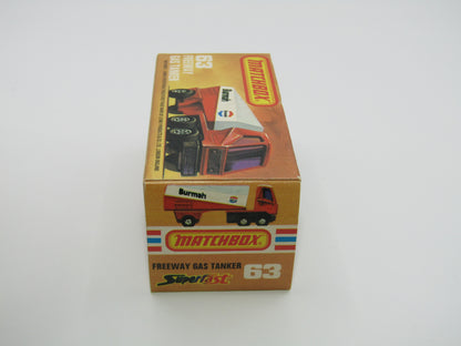 Matchbox Superfast 63B Freeway Gas Tanker Blue ARAL