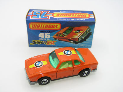 Matchbox Superfast 45B BMW 3.0 CSL Factory Error - Extra Roof Label