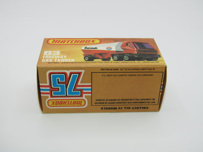 Matchbox Superfast 63B Freeway Gas Tanker Blue ARAL