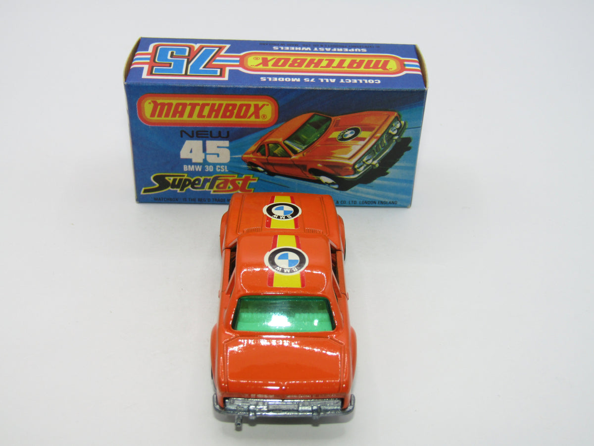 Matchbox Superfast 45B BMW 3.0 CSL Factory Error - Extra Roof Label