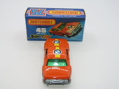 Matchbox Superfast 45B BMW 3.0 CSL Factory Error - Extra Roof Label