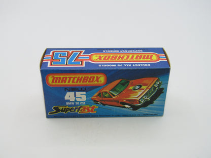 Matchbox Superfast 45B BMW 3.0 CSL Factory Error - Extra Roof Label