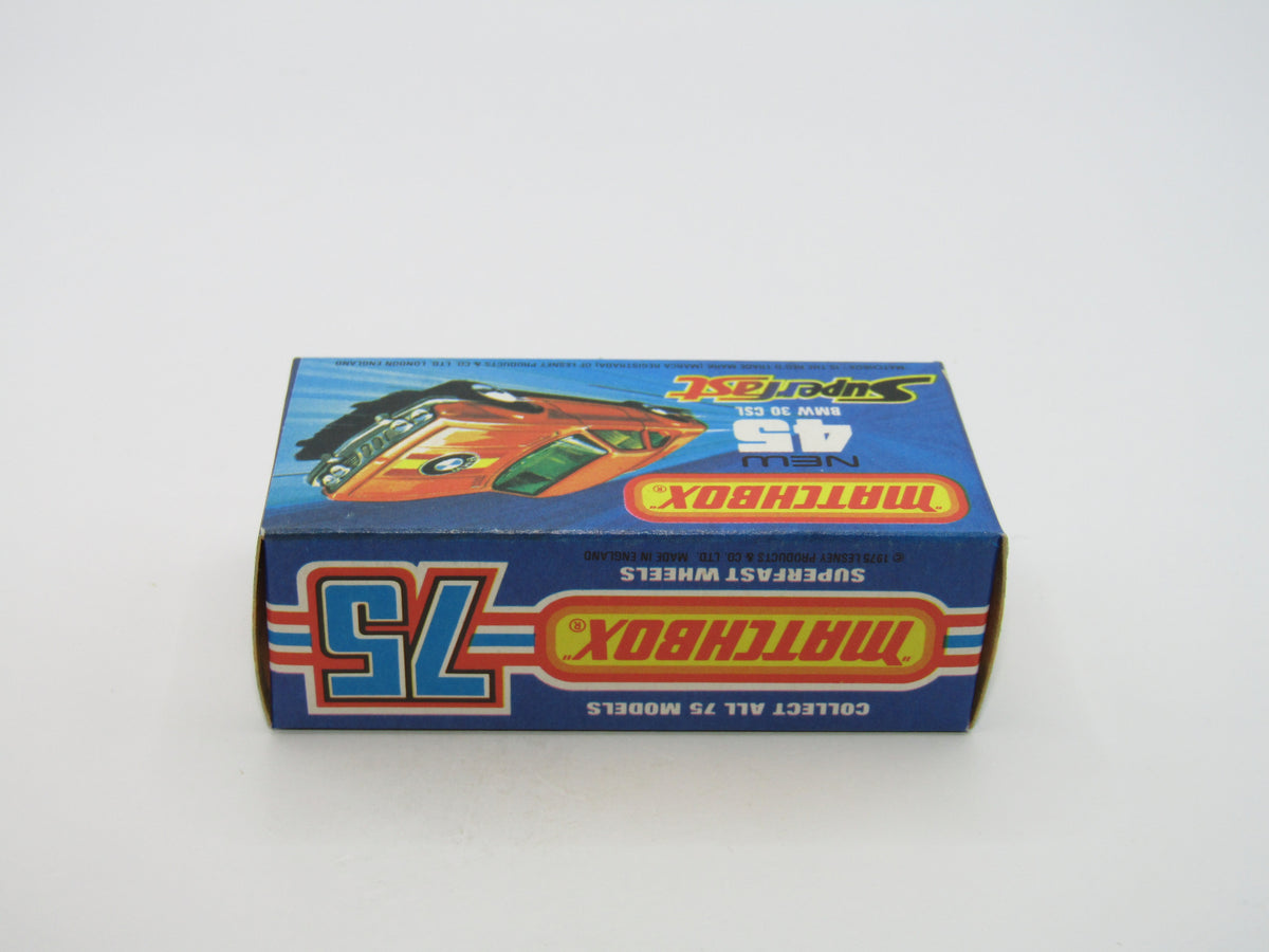 Matchbox Superfast 45B BMW 3.0 CSL Factory Error - Extra Roof Label