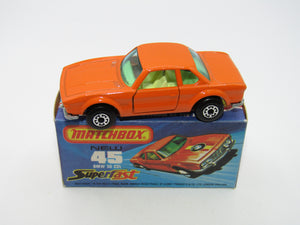 Matchbox Superfast 45B BMW 3.0 CSL NO LABEL BLUE-GREEN Windows RARE