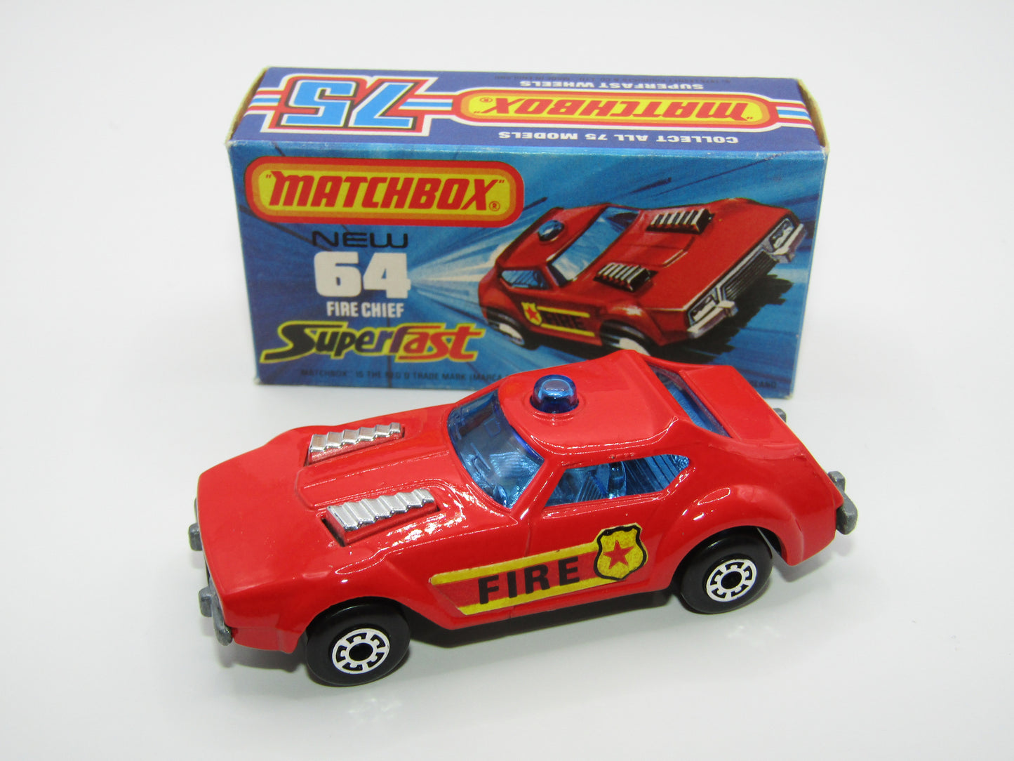 Matchbox Superfast 64C Fire Chief Car 5 ARCH Wheels