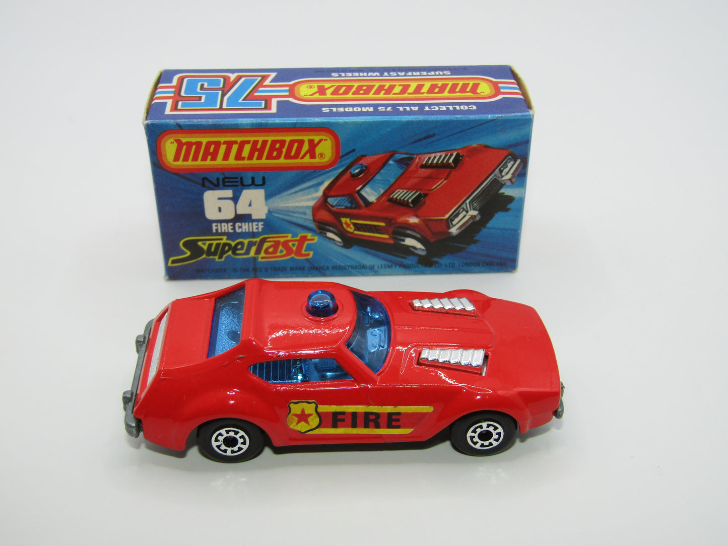 Matchbox Superfast 64C Fire Chief Car 5 ARCH Wheels
