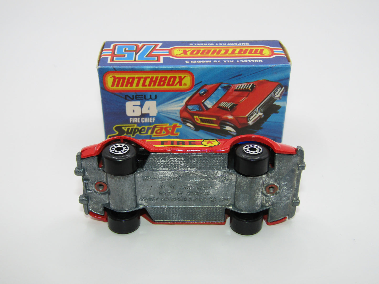 Matchbox Superfast 64C Fire Chief Car 5 ARCH Wheels