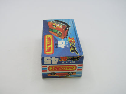 Matchbox Superfast 45B BMW 3.0 CSL NO LABEL BLUE-GREEN Windows RARE