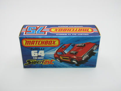 Matchbox Superfast 64C Fire Chief Car 5 ARCH Wheels