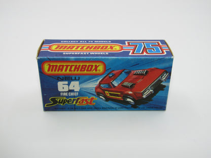 Matchbox Superfast 64C Fire Chief Car 5 ARCH Wheels