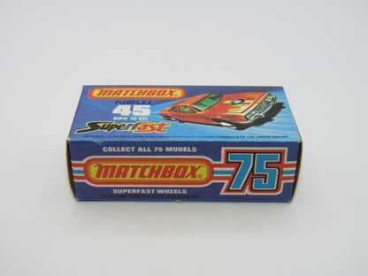 Matchbox Superfast 45B BMW 3.0 CSL NO LABEL BLUE-GREEN Windows RARE