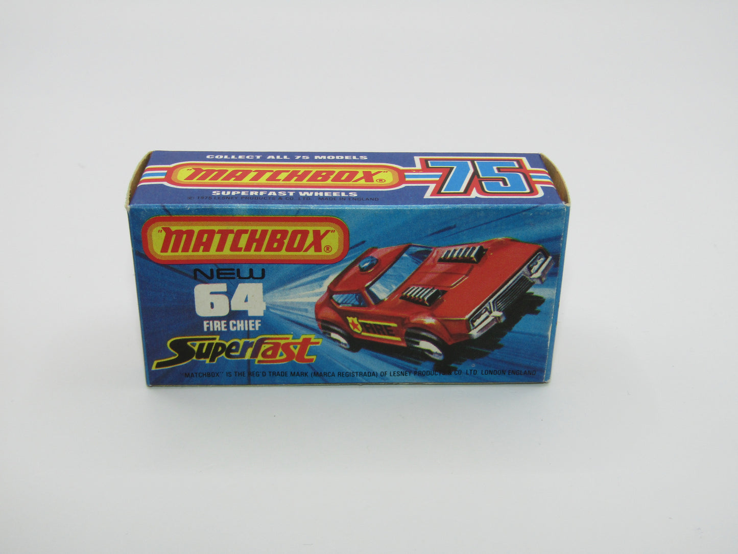 Matchbox Superfast 64C Fire Chief Car SHIELD to LEFT (front)