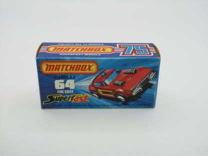 Matchbox Superfast 64C Fire Chief Car SHIELD to LEFT (front)