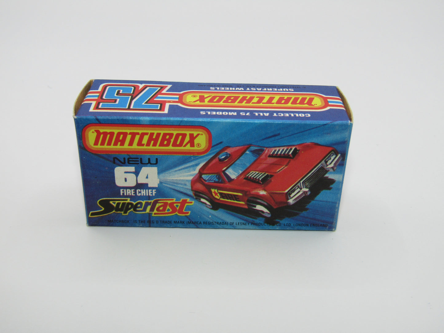 Matchbox Superfast 64C Fire Chief Car SHIELD to LEFT (front)