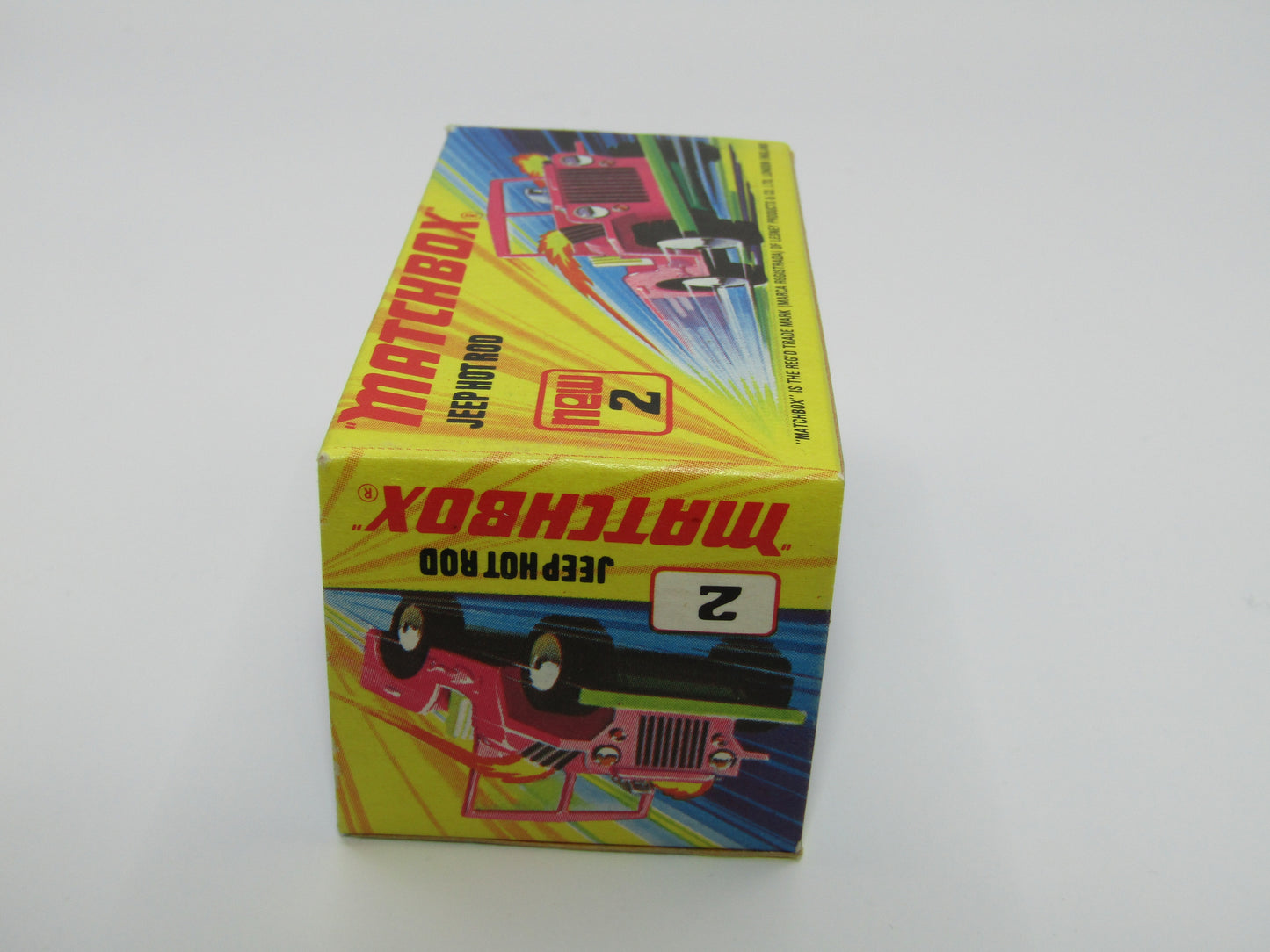 Matchbox Superfast 2B Jeep Hot Rod, Hot Pink WHITE Interior 4 Spoke Wheels