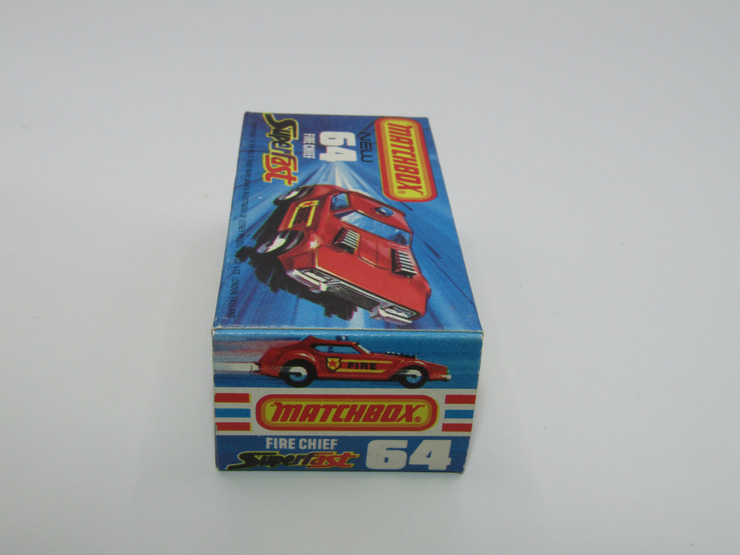 Matchbox Superfast 64C Fire Chief Car SHIELD to LEFT (front)