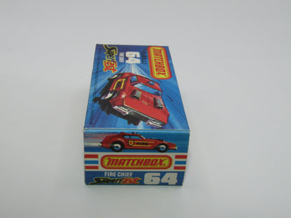 Matchbox Superfast 64C Fire Chief Car SHIELD to LEFT (front)