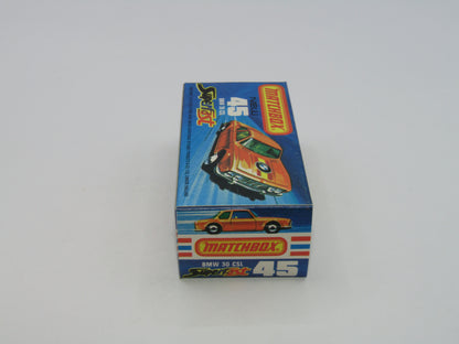 Matchbox Superfast 45B BMW 3.0 CSL BLUE Windows PALE Yellow Interior RARE