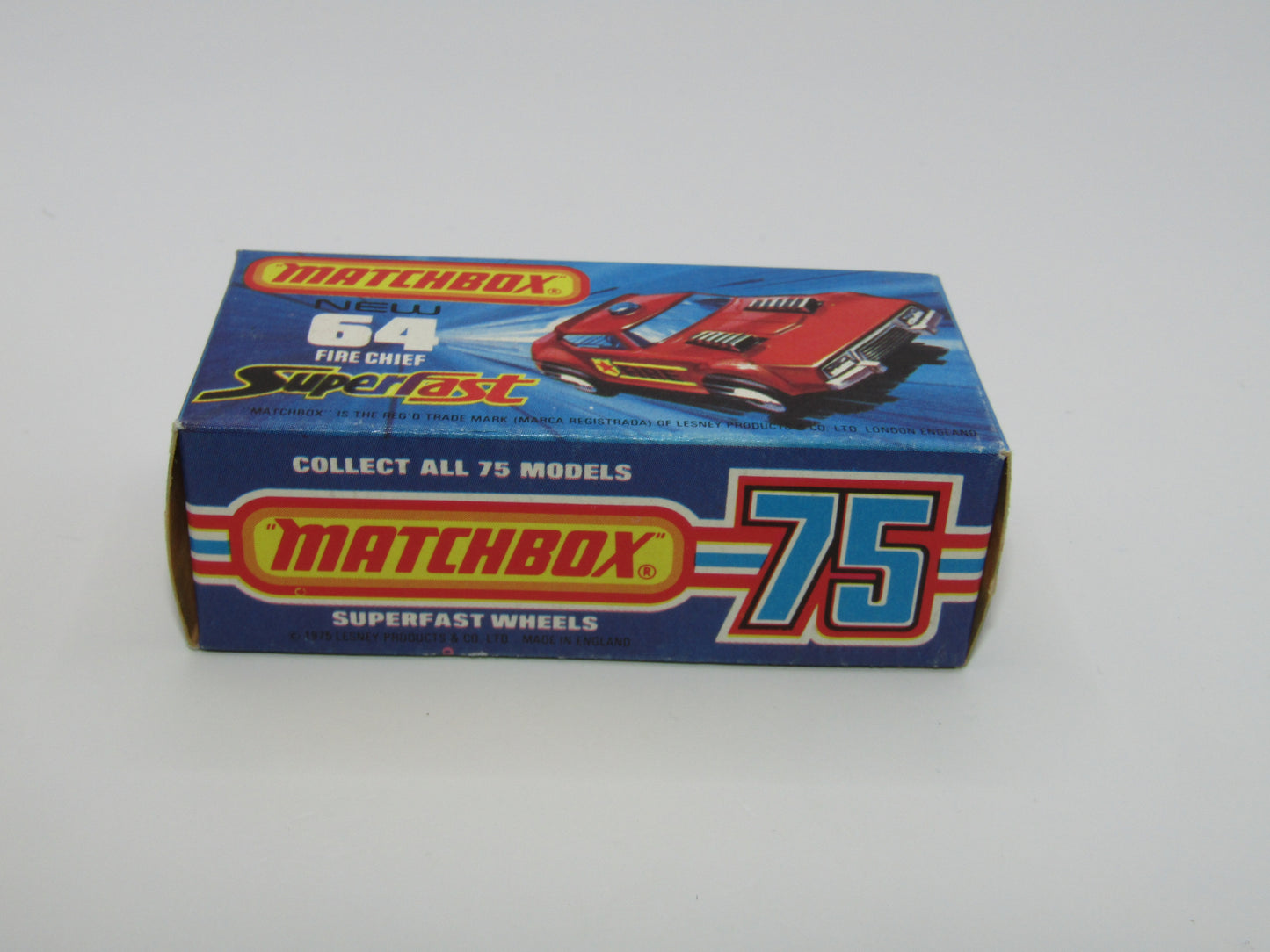 Matchbox Superfast 64C Fire Chief Car SHIELD to LEFT (front)