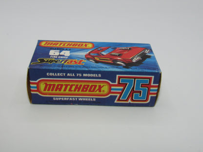 Matchbox Superfast 64C Fire Chief Car SHIELD to LEFT (front)