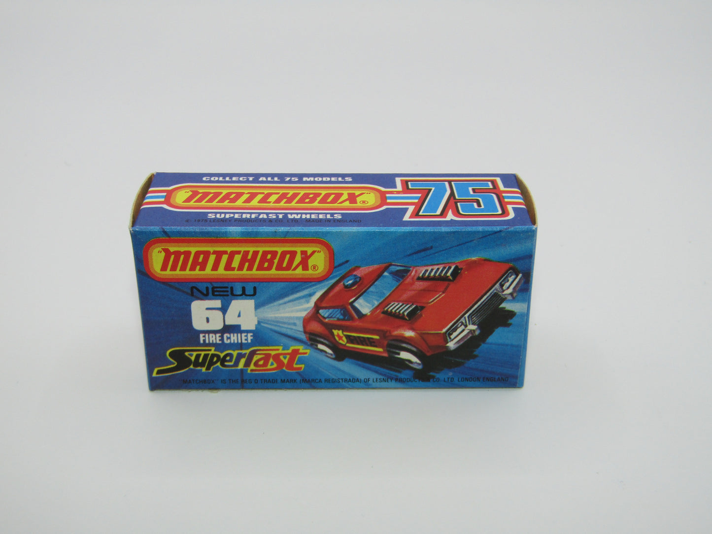 Matchbox Superfast 64C Fire Chief Car NO OUTLINE on Shield