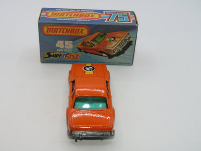 Matchbox Superfast 45B BMW 3.0 CSL BLUE-GREEN Windows IVORY Int V RARE