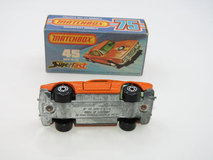 Matchbox Superfast 45B BMW 3.0 CSL BLUE-GREEN Windows IVORY Int V RARE