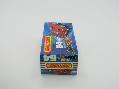 Matchbox Superfast 64C Fire Chief Car NO OUTLINE on Shield
