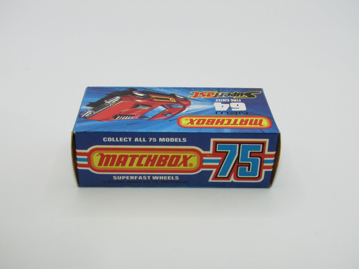 Matchbox Superfast 64C Fire Chief Car NO OUTLINE on Shield