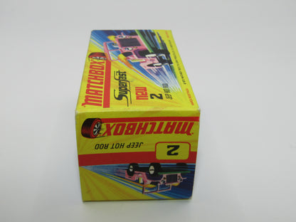 Matchbox Superfast 2B Jeep Hot Rod, Hot Pink, DARK YELLOW Interior