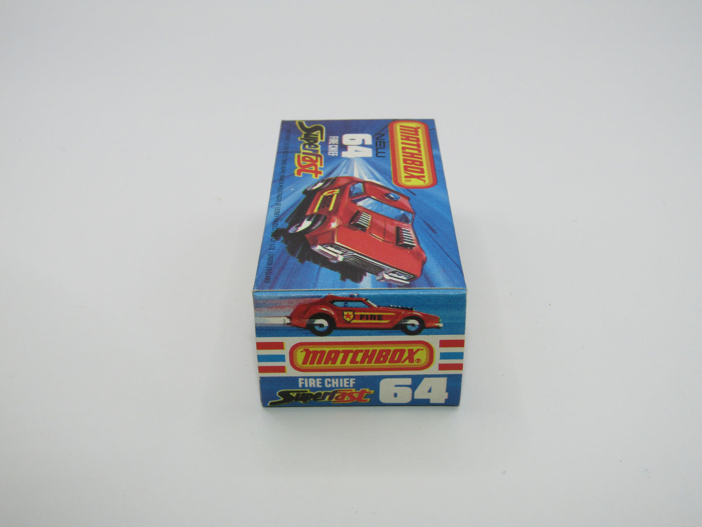 Matchbox Superfast 64C Fire Chief Car NO OUTLINE on Shield