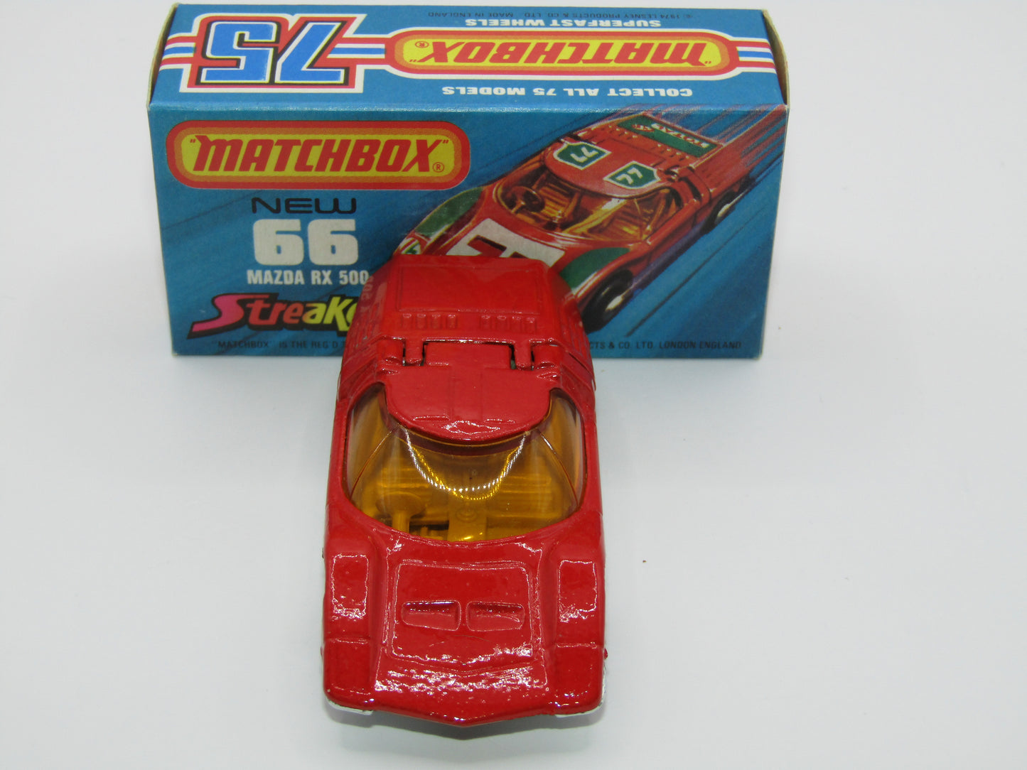 Matchbox Superfast 66B Mazda RX500 Streakers GREY Interior NO TAMPO Print