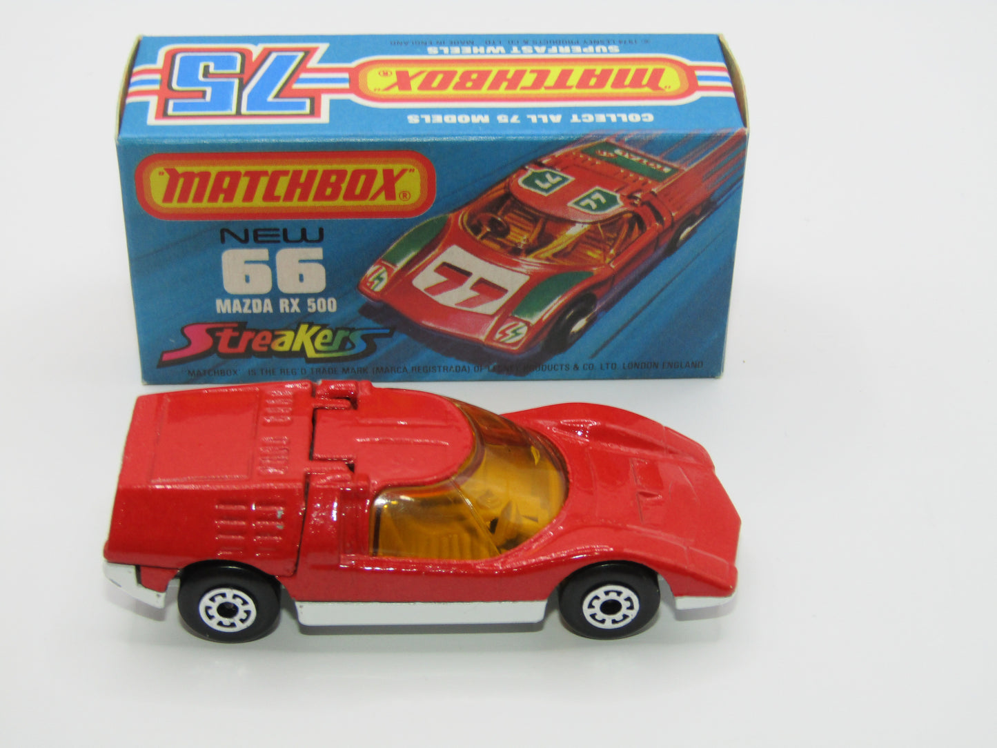 Matchbox Superfast 66B Mazda RX500 Streakers GREY Interior NO TAMPO Print