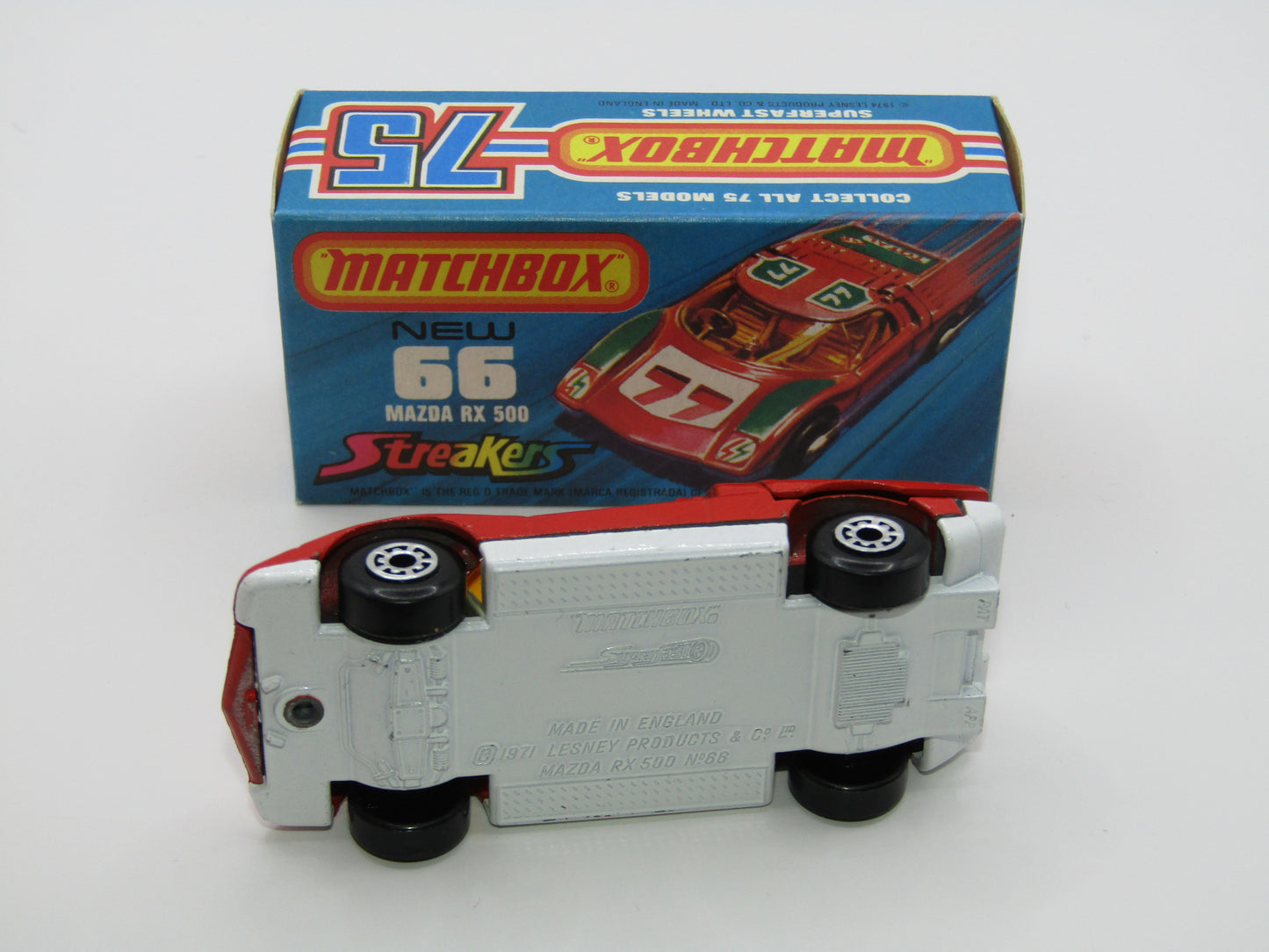 Matchbox Superfast 66B Mazda RX500 Streakers GREY Interior NO TAMPO Print