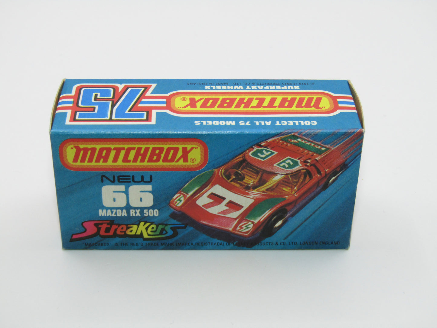 Matchbox Superfast 66B Mazda RX500 Streakers GREY Interior NO TAMPO Print
