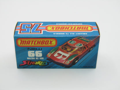 Matchbox Superfast 66B Mazda RX500 Streakers GREY Interior NO TAMPO Print