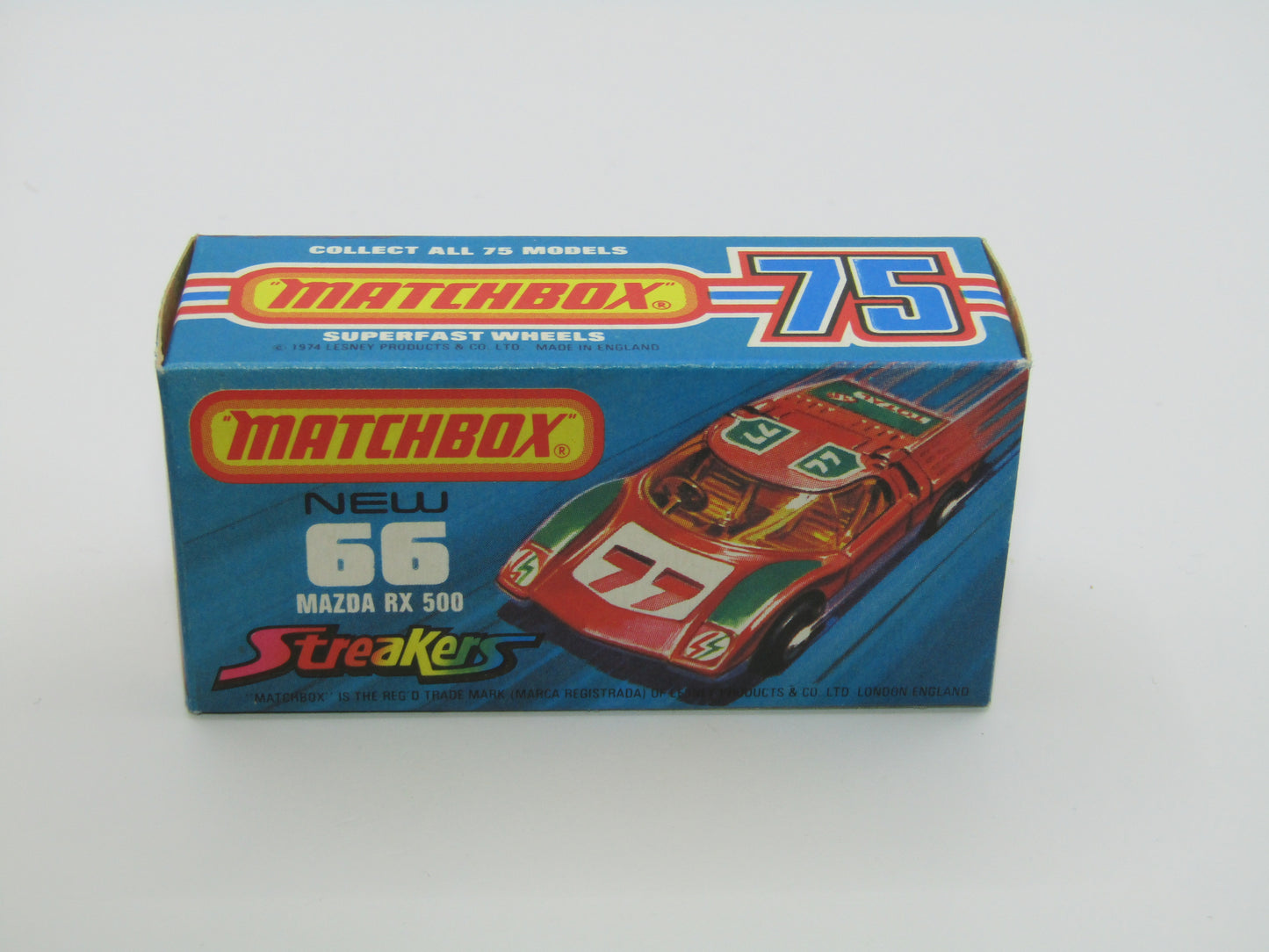 Matchbox Superfast 66B Mazda RX500 Streakers GREY Interior NO TAMPO Print