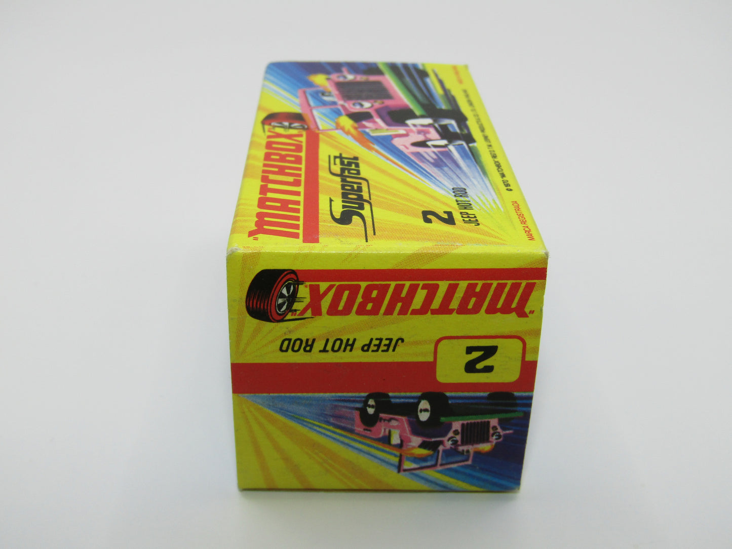 Matchbox Superfast 2B Jeep Hot Rod, ORCHID PINK 4 Spoke Wheels